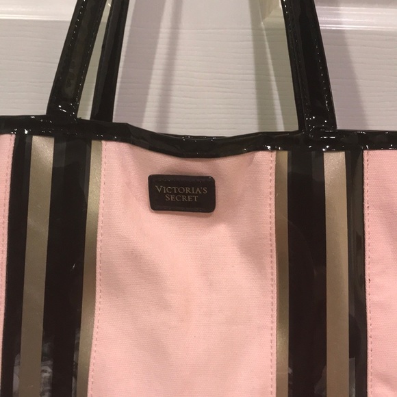 COPY - Victoria’s Secret pink, gold and black Tote - Picture 4 of 8